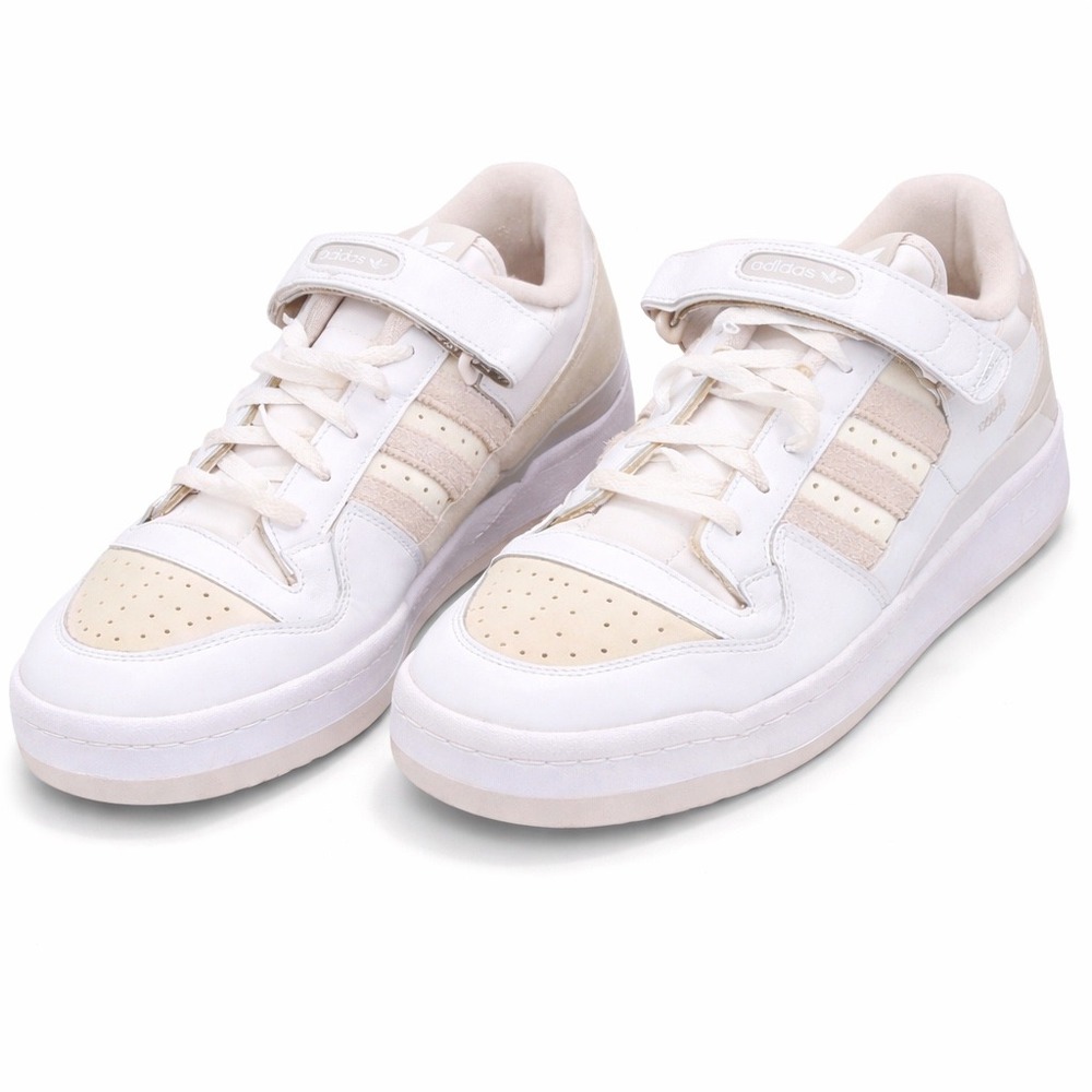 Adidas Forum Low White Cream Leather Sneakers Men's Size 13 Leather Casual Shoes